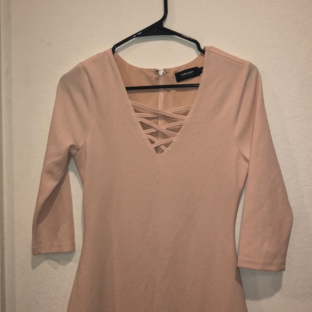 Baby Pink Criss-Cross Dress